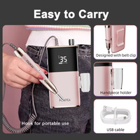 Machine à percer les ongles professionnelle HOWYEA, 35000 tr/min, rechargeable