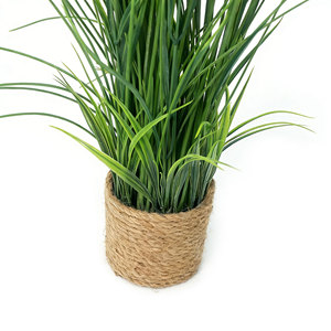 Césped Artificial de Cattail y Cebollino con Maceta Envuelta en Cuerda, de Aspecto Realista, para Decoración de Interiores, Exteriores, Jardín, Puerta y Ventana - Product Image 5