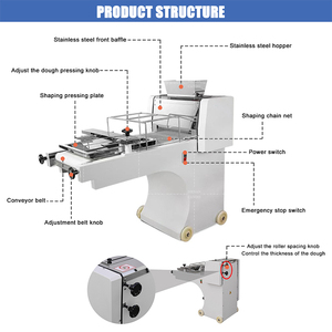 Máquina Comercial para Dar Forma a la Masa de Pan, Máquina para Hacer Pan Tostado, Máquina para Hacer Pan de Barra para Panadería, Máquina para Moldear Baguettes - Product Image 4