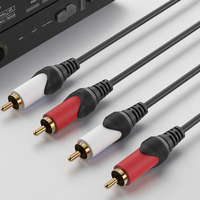 Tweekanaals Rca Audiokabel Zwart Pvc Versterker Voor Tv Av Ontvanger Auto Audio Luidspreker 2Xrca Splitter Gecombineerd Voor Optimaal