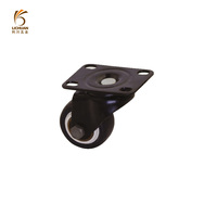 Roulettes en PVC de 2 pouces noires, pivotantes avec frein, en PU, pour meubles, petites roulettes – Vente en gros usine