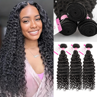 CLJhair Cheveux Indiens Ondulés Profonds Remy, Lots de Cheveux Humains, Tissage de Cheveux à Double Trame, Toutes Couleurs, Permanente, 16 Pouces, 100g, Vente Directe Usine