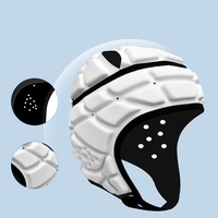 ANTMAX personalizado blanco 7v7 bandera fútbol casco suave fútbol casco Scrum gorra para jugadores de Rugby cabeza y protección para los oídos