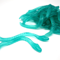 Bonbons gélifiés aux fruits assortis colorés en gros en vrac Aromatisés au goût fruité Emballés en bouteilles Bonbons serpent halal