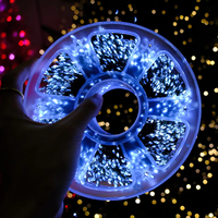 Guirlande lumineuse LED d'extérieur de Noël, motif mille-pattes, effet pétard, haute qualité, 3M/6M, rechargeable, IP44, garantie 1 an