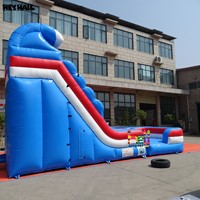 Prix d'usine, toboggan aquatique gonflable en PVC à deux voies de 18 pieds pour location de fête humide ou sèche