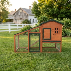 Casa para conejos SDR024, ecológica, clásica, de madera, para uso en exteriores. - Product Image 1