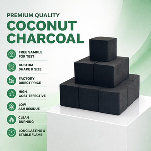 Carbón de Cáscara de Coco Directo de Fábrica |   Carbón para cachimbas sin humo - Product Image 1