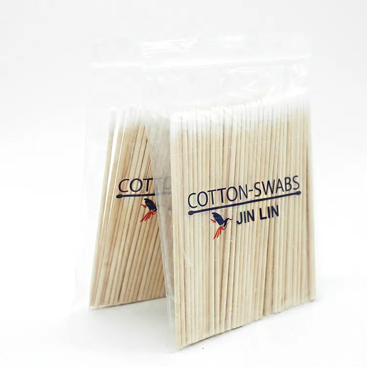 New Arrival 2023 Products Wholesale Price Oral Long Tip Wood Bud Stick Bamboo Organic Swab Cotton Applicator