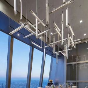 Customized Modern LED Deco <strong>Pendant</strong> <strong>Light</strong> High Ceiling Crystal Chandelier Stainless Steel Staircase for Home Hotel <strong>Square</strong> - Product Image 1