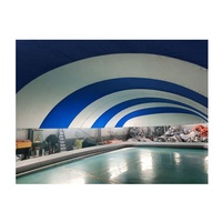 Couverture de piscine gonflable familiale de grande taille 12m x 6m x 3m en PVC transparent hermétique pour extérieur, personnalisable, à vendre