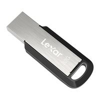 Lexar M400 USB 3.0 Flash Drive Kecepatan Tinggi 130MB/s Pen Drive Logam dengan Lubang Gantungan Kunci Enkripsi AES Memory Stick Tahan Guncangan