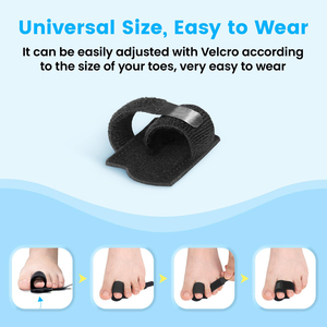 1 Confezione di Correttore per Alluce Valgo con Piastra Metallica Regolabile, Supporto Traspirante e Confortevole per Donne e Uomini - Nero - Product Image 5