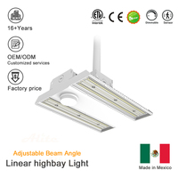 Projecteur linéaire à angle de faisceau réglable, CCT réglable, certifié ETL, garantie 5 ans, en aluminium, fabriqué au Mexique, éclairage DLC 6.0