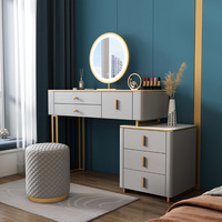 2024 nouvelle table console de luxe lumière minimaliste moderne avec miroir ardoise coiffeuse en bois massif ardoise coiffeuse chambre