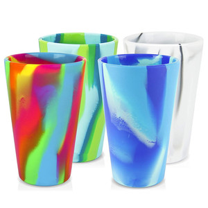 Vaso de Silicona con Patrón de Camuflaje de Colores Mezclados, 480 ml, Gran Capacidad, Botella de Agua de Grado Alimenticio, Resistente al Calor, Irrompible, Apto para Lavavajillas - Product Image 1