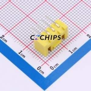 WAFER-HA2.54-4PWZ-H62 Wire-to-Board Pin Header Bent Lead Through Hole,P=2.54mm Connector 1x4P 2.5mm Right Angle Insert XHB - Product Image 2