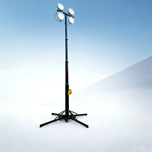 Tour d'<span class=keywords><strong>éclairage</strong></span> LED télescopique à treuil robuste à support manuel : Solution haute luminosité pour les chantiers <span class=keywords><strong>de</strong></span> construction et minières - Product Image 4