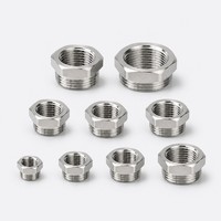 Raccord réducteur hexagonal en acier inoxydable ZL 201 304 BSPP BSPT, filetage mâle-femelle 3/8 à 1-1/4 pouces, forgé à froid, pour tuyauterie haute pression