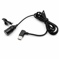Microphone Lavalier Métallique Type-C Omnidirectionnel avec Câble Tressé de 1,5 m pour Smartphone, Appareil Photo et PC