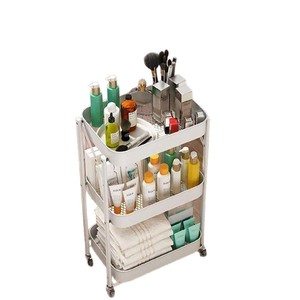 Multi-functional floor-<b>standing</b> multi-tiered storage rack for <b>vegetables</b> and snacks, with wheels, and a portable storage - Product Image 5