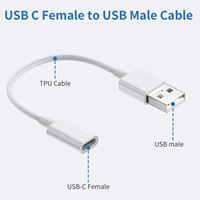 Adaptateur de charge de téléphone portable 20cm USB C femelle USB mâle tout nouveau câble d'extension de protection OTG pour une charge de téléphone pratique