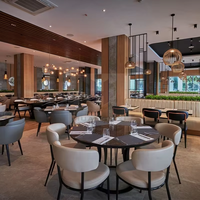 Mobilier de luxe en cuir et marbre pour hôtels, cafés, bars et restaurants : Ensemble de canapés, banquettes, tables et chaises pour cafés et salons de thé