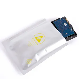 Custom Size Aluminum Foil Bag ESD Barrier AntiStatic Electronic Chip Hard Disk Stand Up Electronic Products Bags