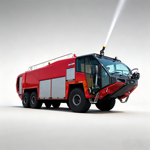 Camion de lutte contre les incendies d'aéroport Big Flow Roof Fire Monitor 6x6, véhicule de sauvetage d'urgence ARFF - Product Image 1