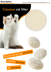 Arena para gatos de tapioca, biodegradable y compostable derivada de plantas sin OGM para reducir el impacto ambiental y facilitar la limpieza - Product Image 2