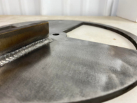 OEM 1/4 pouce en acier robuste, régulateur de tirage à roue à aubes pour fumoir BBQ et ventilation offset, service de fabrication sur mesure par découpe laser