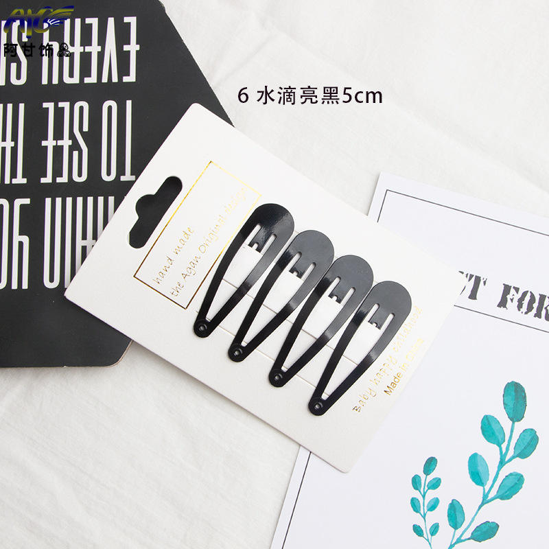 6 water drops bright black 5cm