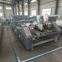 Machine plieuse-colleuse entièrement automatique ORAY à grande vitesse pour boîtes en carton ondulé, avec correction de déviation et système de verrouillage de fond, pour usage intensif