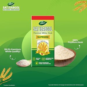 Psyllium Husk Natural Sat Isabgol, Rico en Fibra, para el Estreñimiento, Hinchazón y Salud Intestinal, Polvo Ayurvédico No Adictivo a Granel - Product Image 3