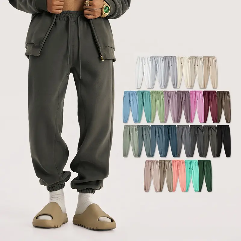 High Quality Autumn Winter Mens Jogging Pants Baggy Bottoms Customized Plus Fleece Cotton Sweatpants