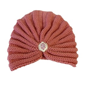 Gorros de Lana Tejidos Estilo Europeo Americano para Otoño Invierno, Diademas Cálidas, Tocados Étnicos con Pedrería para Mamá - Product Image 4