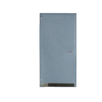 Porte battante manuelle à double battant en acier inoxydable moderne personnalisée avec fenêtre de visualisation en verre, coupe-feu pour intérieur