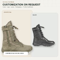 Bottes de travail montantes pour hommes, personnalisées OEM, avec fermeture éclair latérale, lacets et semelle robuste