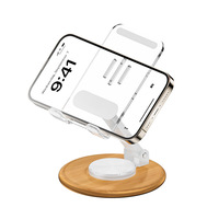 360 °   Support de téléphone et tablette rotatif et pliable avec charnière métallique amortie, support de bureau écologique pour diffusion en direct et usage bureautique OEM