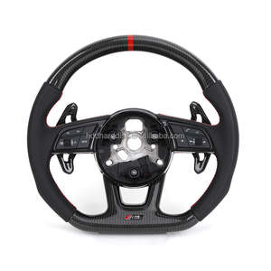 Volante RS de fibra de carbono forjado de cuero Volant mejorado para <span class=keywords><strong>Audi</strong></span> A3 A4 A5 A6 A7 C6 C7 C8 S5 S6 B7 B8 B9 RS3 RS5 RS6 Q5 Q7 - Product Image 1
