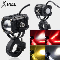 Nouveau couvercle de protection Super lumineux blanc jaune rouge diable oeil lentille moto phare LED 12V Super longue durée de vie de la batterie