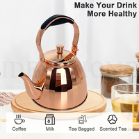 Cuisinière à gaz en métal avec revêtement or rose OEM/ODM théières en acier inoxydable bouilloire arabe pour café et thé