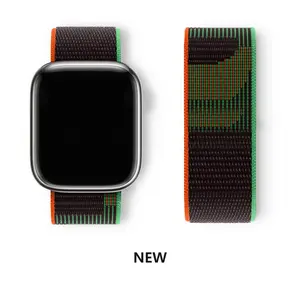 Cinturini per orologi in Nylon di vendita diretta in fabbrica di nuovi colori arcobaleno applicabili per cinturini Apple Watch Series Ultra 8 7 6 5 4 3 2 1