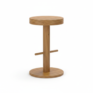 Round Solid Wood Modern Luxury 2023 Bar <b>Stool</b> for Wine Cellar & Exterior Use <b>Dining</b> & Living Room Furniture - Product Image 2