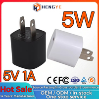 Adaptador de Viaje Universal Pequeño en Forma de Cubo con Enchufe para EE. UU. y UE, 5V1A 5W, Blanco, Bloques de Carga USB 5V 1A, Cargador USB Personalizado