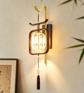 Lámpara de Pared Estilo Dinastía Song, Aplique con Pantalla de Tela de Estilo Chino Moderno, Iluminación Zen Minimalista para Decoración de Dormitorio y Sala de Estar - Product Image 2