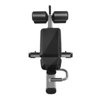 Banc de musculation réglable en acier pour la maison, banc de crunch abdominal incliné avec fonction d'extension dorsale