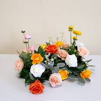LFB26043-2 Mini-ramure de fleurs artificielles en forme de rose pour bouquet de mariage, centre de table, décoration de fête à domicile