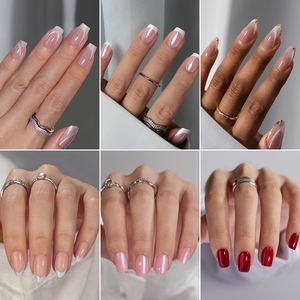 Etiqueta privada Gel suave Stick <span class=keywords><strong>Uñas</strong></span> postizas falsas Venta al por mayor Cuadrado medio Hecho a mano Acrílico Rojo Punta francesa Prensa <span class=keywords><strong>de</strong></span> <span class=keywords><strong>Navidad</strong></span> en las <span class=keywords><strong>uñas</strong></span> - Product Image 3