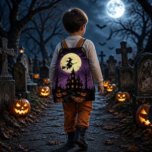 Custom High Quality Promotional Halloween <b>Drawstring</b> <b>Backpacks</b> Children <b>Drawstring</b> Bags Canvas <b>Drawstring</b> Bags - Product Image 1